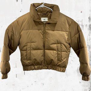 Abercrombie Fitch Ultra Collection Beige Puffer Jacker S